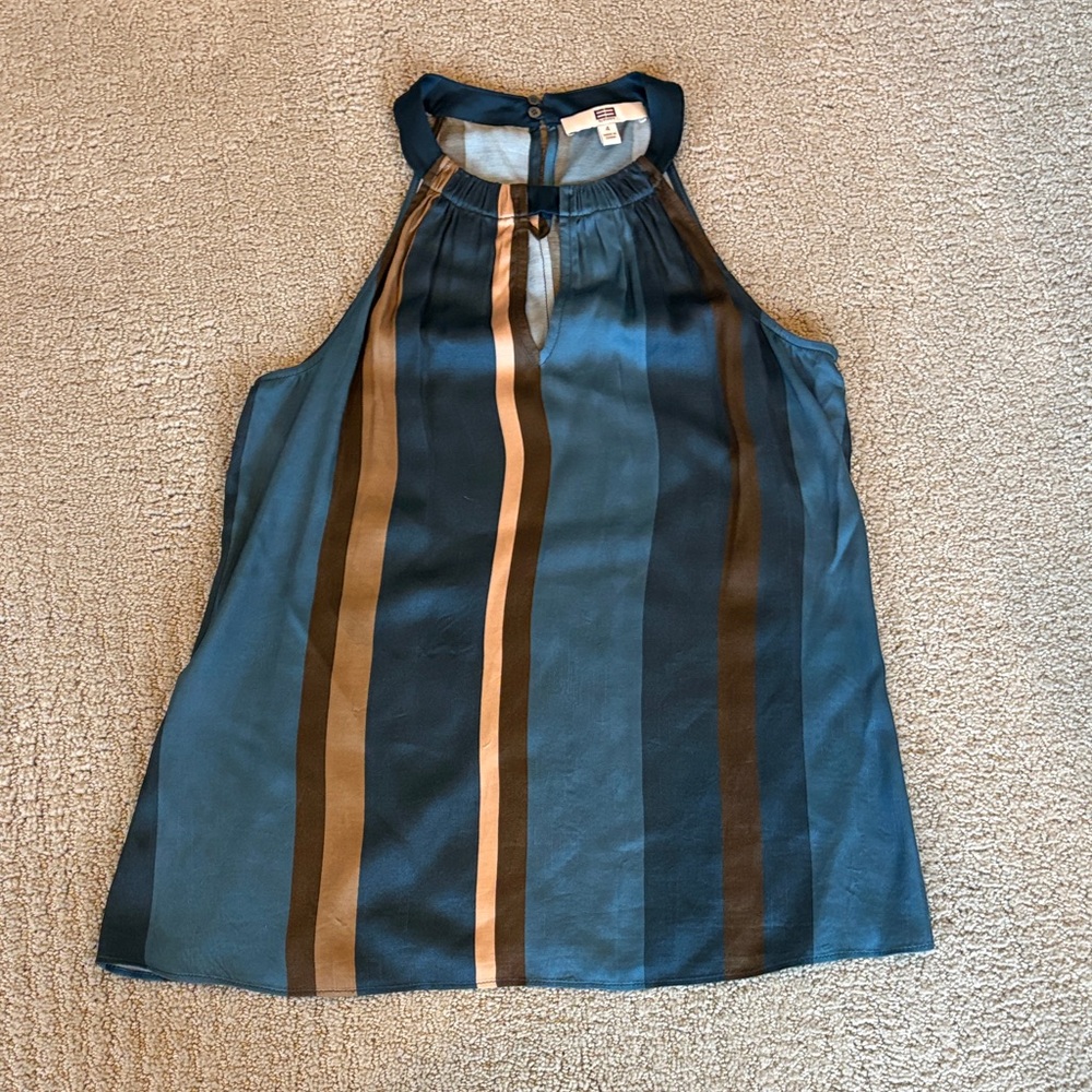 Striped Sleeveless Halter Top
